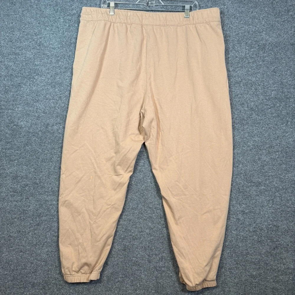 Nike Pants Womens 2X XXL Tan Joggers Fleece Sweatpants Casual Stretch Plus‎ Size